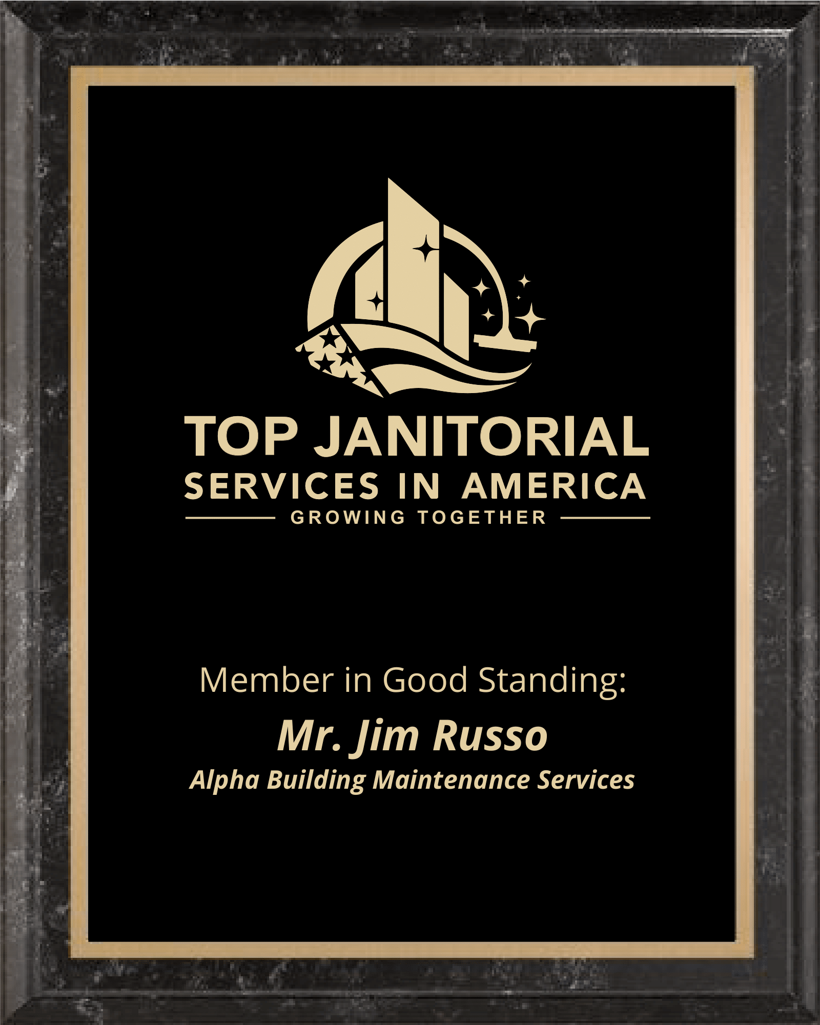 1Membership-Plaque top janitorial services