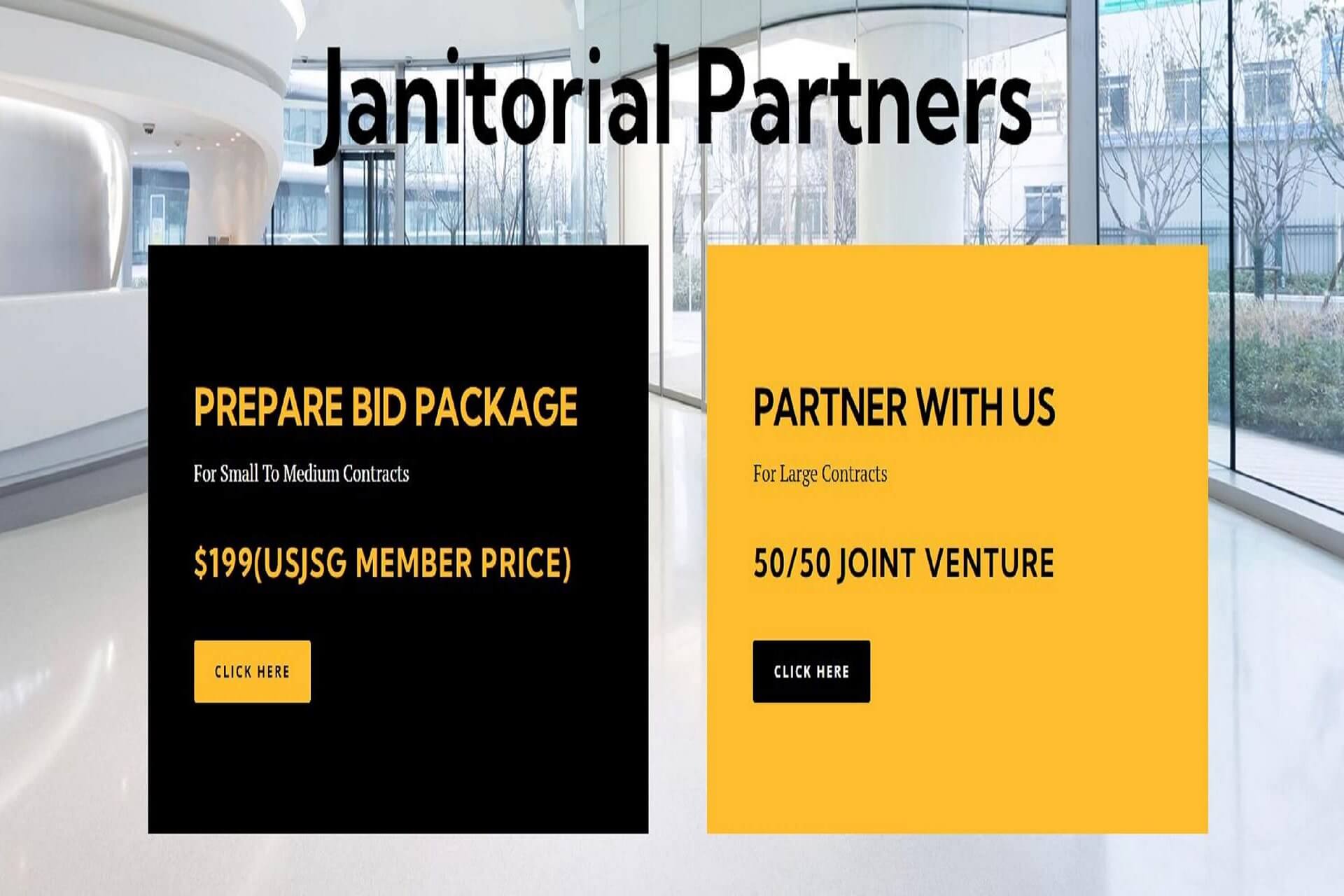 Membership janitorial partners